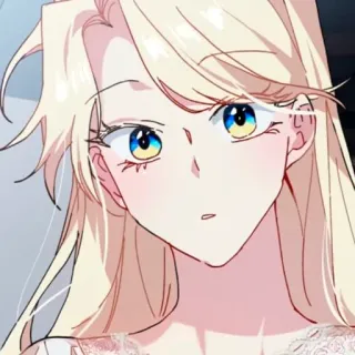 🪞 6b785b2c อนิเมะ, ผู้หญิง, ผมบลอนด์, ภาพประกอบ, การ์ตูน telegram sticker