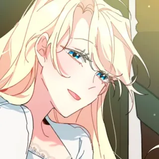 🪞 d2e626c7 ผมบลอนด์, ตาสีฟ้า, ผู้หญิง, การ์ตูน, ภาพเหมือน, อนิเมะ telegram sticker