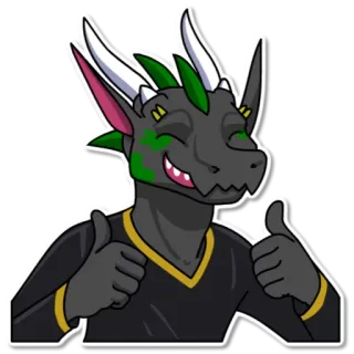 👍 976ae4ce 龙, 兽人, 毛茸茸, 赞, 积极 whatsapp sticker