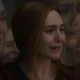 🧋 073ae5ca Wanda Maximoff เศร้า, ร้องไห้, อารมณ์, วันด้า, สการ์เล็ต วิทช์ telegram sticker