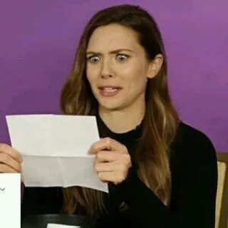 🧋 5f92c439 ผู้หญิง, ตกใจ, สีหน้า, หน้า, จดหมาย, ประหลาดใจ, สับสน, อ่าน telegram sticker