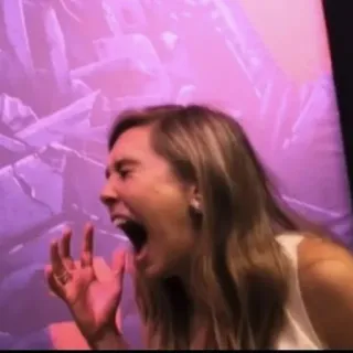 🧋 72471b8e ผู้หญิง, กรีดร้อง, กลัว, อารมณ์, ประหลาดใจ telegram sticker