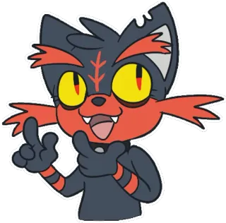 😬 83d7eb37 cartoon, animal, character, cat telegram sticker