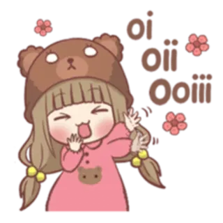 👋 70834542 Oi
Oii
Oiii Anime, Garota, Fofa, Kawaii, Urso, Chapéu, Flores, Desenho animado telegram sticker