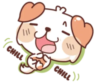 💆 c37706d4 собака, милый, счастливый, мультфильм telegram sticker