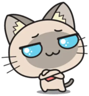 😏 97e24085 kot, słodki, naklejka, kreskówka, zwierzę telegram sticker