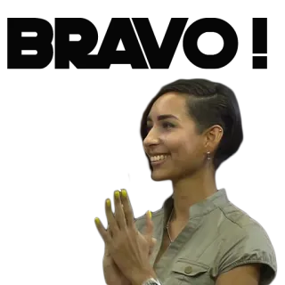 🎉 d3d4b951 donna, ritratto, persona, sorridente, applausi whatsapp sticker