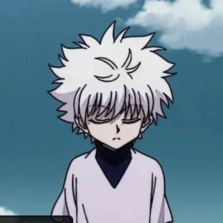 ⚽️ 02eb1368 Killua Zoldyck Hunter x Hunter アニメ, キルア, ハンターハンター, キャラクター, 白髪, 漫画 telegram sticker