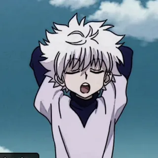 ⚽️ 7d6e3c60 Killua Zoldyck Hunter x Hunter アニメ, キルア, キルア=ゾルディック, HUNTER×HUNTER, 漫画, キャラクター telegram sticker