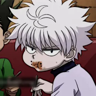 ⚽️ 91998572 Killua Zoldyck Hunter x Hunter アニメ, キルア, HUNTER×HUNTER, マンガ, 漫画, 白い髪 telegram sticker