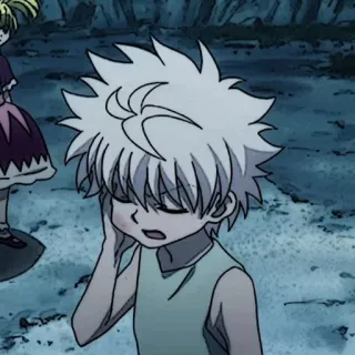 ⚽️ b7ba1cdf Killua Zoldyck Hunter x Hunter アニメ, キルア, ハンターハンター, ゾルディック, アニメーション, 漫画 telegram sticker