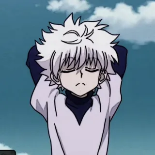 ⚽️ cda88751 Killua Zoldyck Hunter x Hunter アニメ, マンガ, キルア, Hunter x Hunter, キャラクター, ステッカー telegram sticker