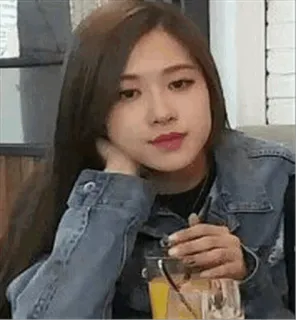 🌙 450b4ec3 woman, rose, drinking, casual, portrait telegram sticker