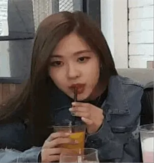 🌙 81bf3576 woman, drinking, beverage, casual, indoor, person telegram sticker