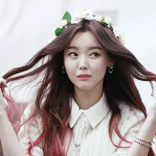 💒 3136898b mulher, retrato, coroa de flores, menina, beleza, moda whatsapp sticker