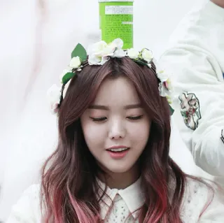 💒 aba66de8 mulher, coroa de flores, pessoa, beleza, retrato, coreana whatsapp sticker