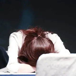 🌷 c960219b pessoa, cabeça, cabelo, mulher, dormindo, descansando whatsapp sticker