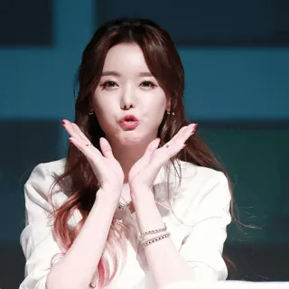 💒 ef1266d6 mulher, coreana, asiática, rosto, lábios, pose whatsapp sticker