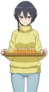 🍻 40ccf741 Anime, Donna, Bevande, Vassoio, Persona, Sorridendo telegram sticker