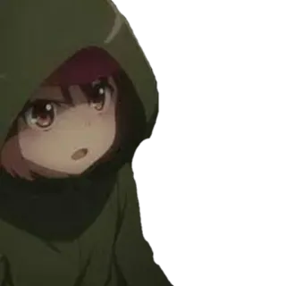 😤 67b7de4b Anime, Ragazza, Felpa con cappuccio, Carino, Manga, Personaggio telegram sticker