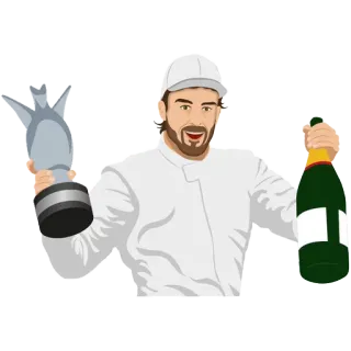 🏆 16b2f522 勝者, お祝い, 達成, トロフィー, シャンパン, 勝利, スポーツ, 成功 telegram sticker