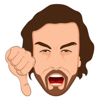 👎 4f912c38 バッド, 低評価, ネガティブ, 漫画, 表情 telegram sticker