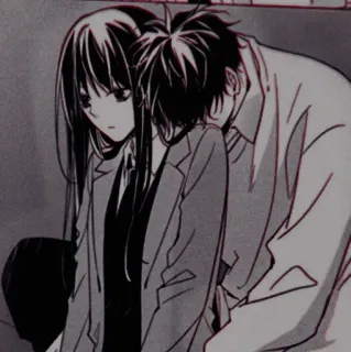 🩺 1860b40f anime, manga, couple, romantic, affectionate telegram sticker