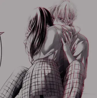 🩺 41d8f89e hug, kiss, couple, love, manga, anime telegram sticker