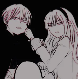 🩺 5b55e021 anime, manga, couple, cartoon telegram sticker