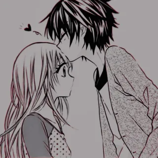 🩺 76a9c424 love, kiss, couple, anime, manga, romance telegram sticker