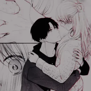 🩺 7ffab181 romance, kiss, couple, manga, anime telegram sticker