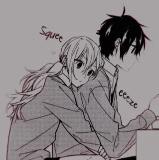🩺 c2d6ddb2 Squeeeeze anime, couple, hug, cute, romance telegram sticker