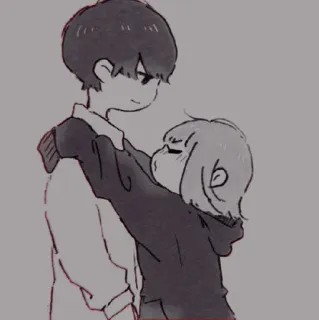 🩺 d2723329 couple, hug, anime, cute, love, illustration telegram sticker