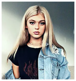 🥀 21f78129 女人, 女孩, 金发, 肖像, 年轻, 休闲, 时尚 whatsapp sticker