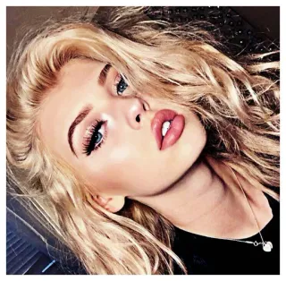 🥀 5229d953 肖像, 女人, 金发, 美女, 化妆, 嘴唇, 眼睛 whatsapp sticker