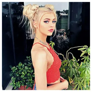 🥀 9d39d6fc 金发女孩, 青少年, 年轻女性, 肖像, 时尚, 美丽 whatsapp sticker