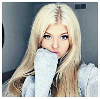 🥀 b0323c27 女人, 金发, 蓝眼睛, 肖像, 女孩 whatsapp sticker