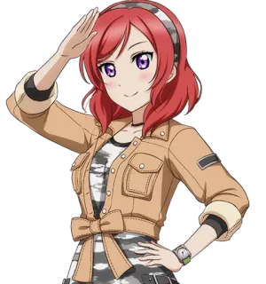 🙋 846aa506 アニメ, 女の子, キャラクター, 漫画, 敬礼 whatsapp sticker