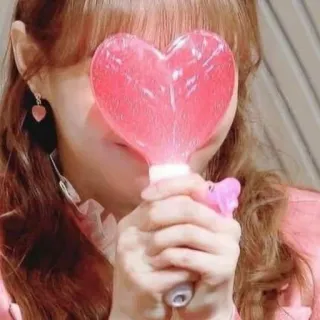 🐞 3a7156a3 heart, pink, girl, light stick whatsapp sticker