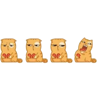 😵 6e10433e gato, animal, emoji, lindo, dibujo animado, corazón telegram sticker