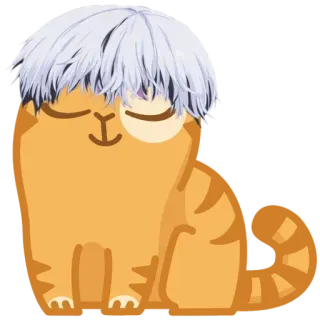 😔 d1690edb gato, animal, mascota, gato naranja, lindo, divertido, dibujo animado, pegatina telegram sticker