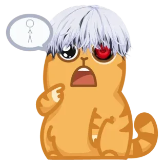 😫 e0c21765 gato, anime, manga, dibujo animado, sticker, meme telegram sticker
