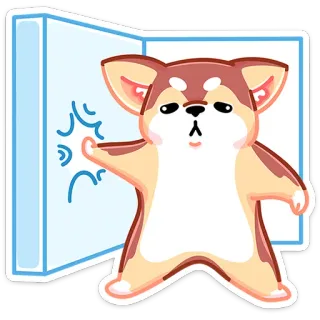 😤 100e6b2d Hund, süß, Cartoon, klopfend, Haustier, Tier telegram sticker