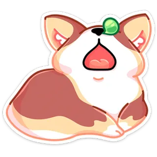 🐕 6d615c00 Corgi, Hund, süß, Tier, Haustier, Aufkleber telegram sticker