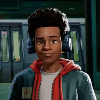 🏀 bf03632f Miles Morales Spider-Man: Into the Spider-Verse человек-паук, майлз моралес, марвел, герой, фильм whatsapp sticker