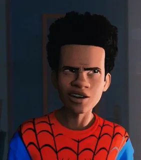 🏀 c8fd60bf Miles Morales Spider-Man: Into the Spider-Verse marvel, человек-паук, майлз моралес, комикс, мультфильм whatsapp sticker