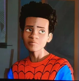 🏀 d7f5ab66 Miles Morales Spider-Man: Into the Spider-Verse человек-паук, майлз моралес, marvel, супергерой, мультфильм whatsapp sticker