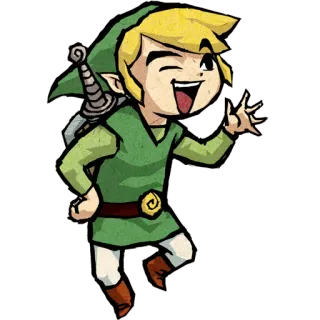 👋 7d31e6fb Link The Legend of Zelda Link, Legend of Zelda, Gra wideo, Postać, Kreskówka telegram sticker