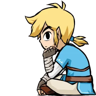 😕 e6c9103a Link The Legend of Zelda Link, The Legend of Zelda, Gra wideo, Kreskówka, Postać, Nintendo telegram sticker