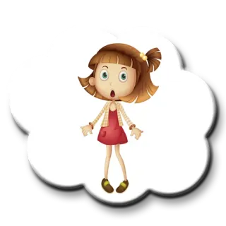 😮 09d57b31 gadis kartun, terkejut, wanita muda, anak-anak, ilustrasi telegram sticker